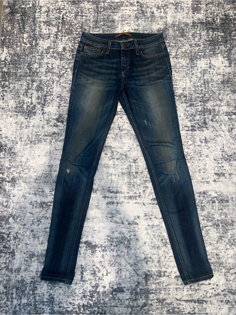 Joe's Jeans Women W27 Mid Rise Skinny Denim Dark Wash Stretch Blue Pants